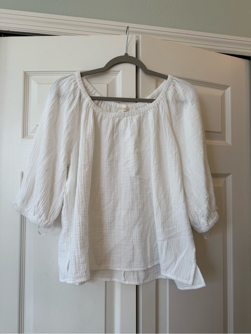 Caslon cotton white blouse nwot size small